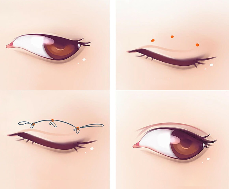 Nhấn mí mắt nên nhấn mấy điểm?